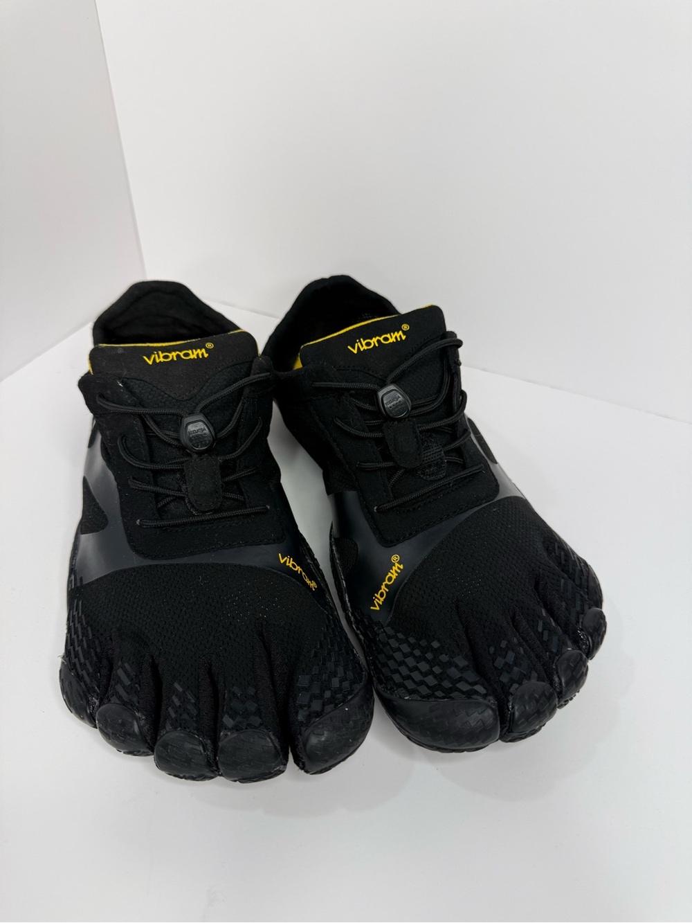 Vibram FiveFingers Black Shoes with Yellow Accents